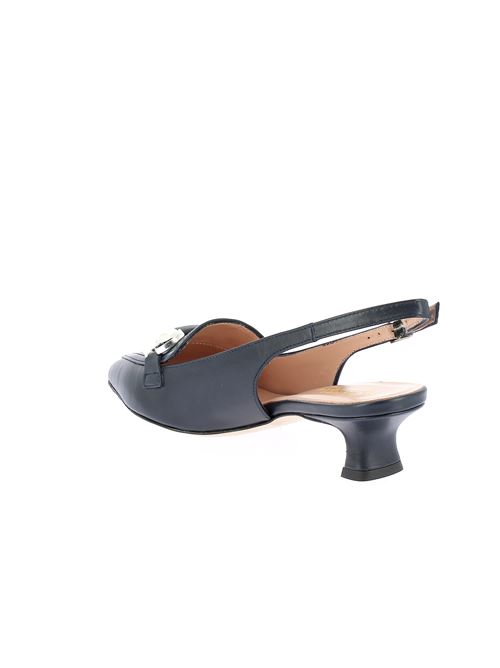 decolleté con tacco da donna in pelle blu IL BORGO FIRENZE | R4232-59Y